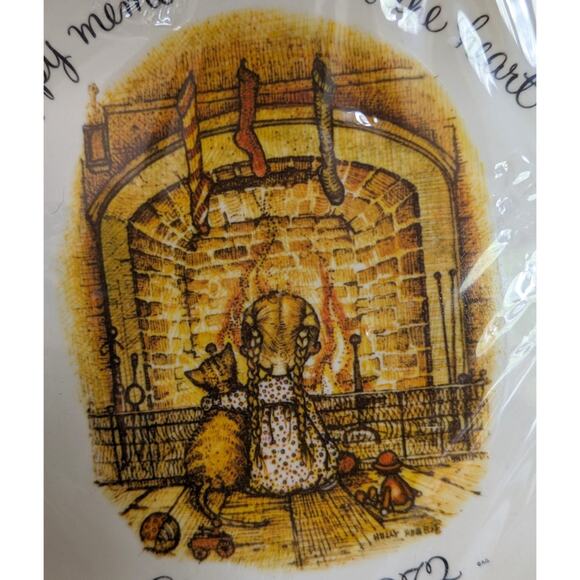 Vintage 1972 Holly Hobbie Christmas Plate – American Greetings Cat Collectible - Picture 8 of 13